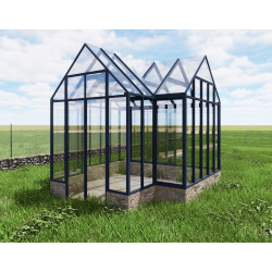 luxusní skleník z oceli