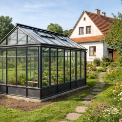 Retro ocelový skleník Alois