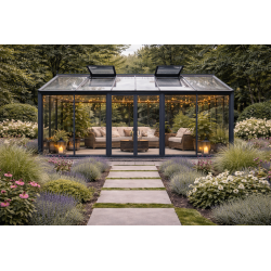 Hliníkový moderní  skleník...