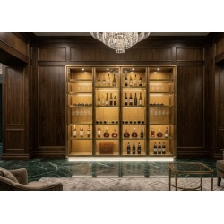 Skleněná osvětlená skříň do...